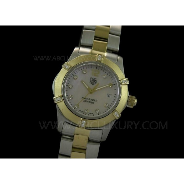 Replica Tag Heuer Aquaracer Orologi da donna rosa madreperla Diamond Dial Numeri STAL028