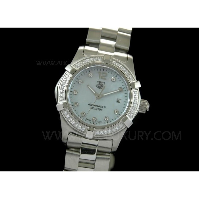 Replica Tag Heuer Aquaracer Orologi da donna blu quadrante in madreperla Diamante Numeri STAL033