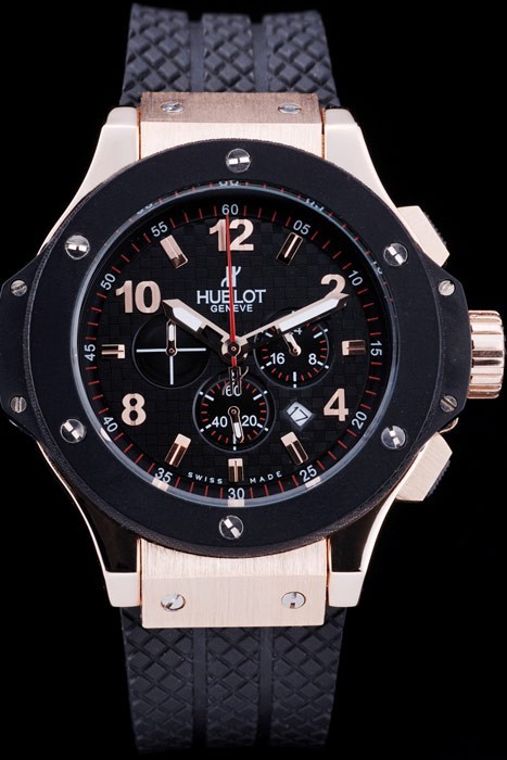 Replica Panerai Luminor GMT Svizzero Uomo Orologi quadrante nero Giallo Numeri 44 millimetri SPLG008